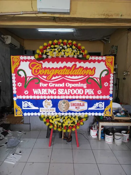 Papan Bunga Ucapan Selamat Bidara Cina